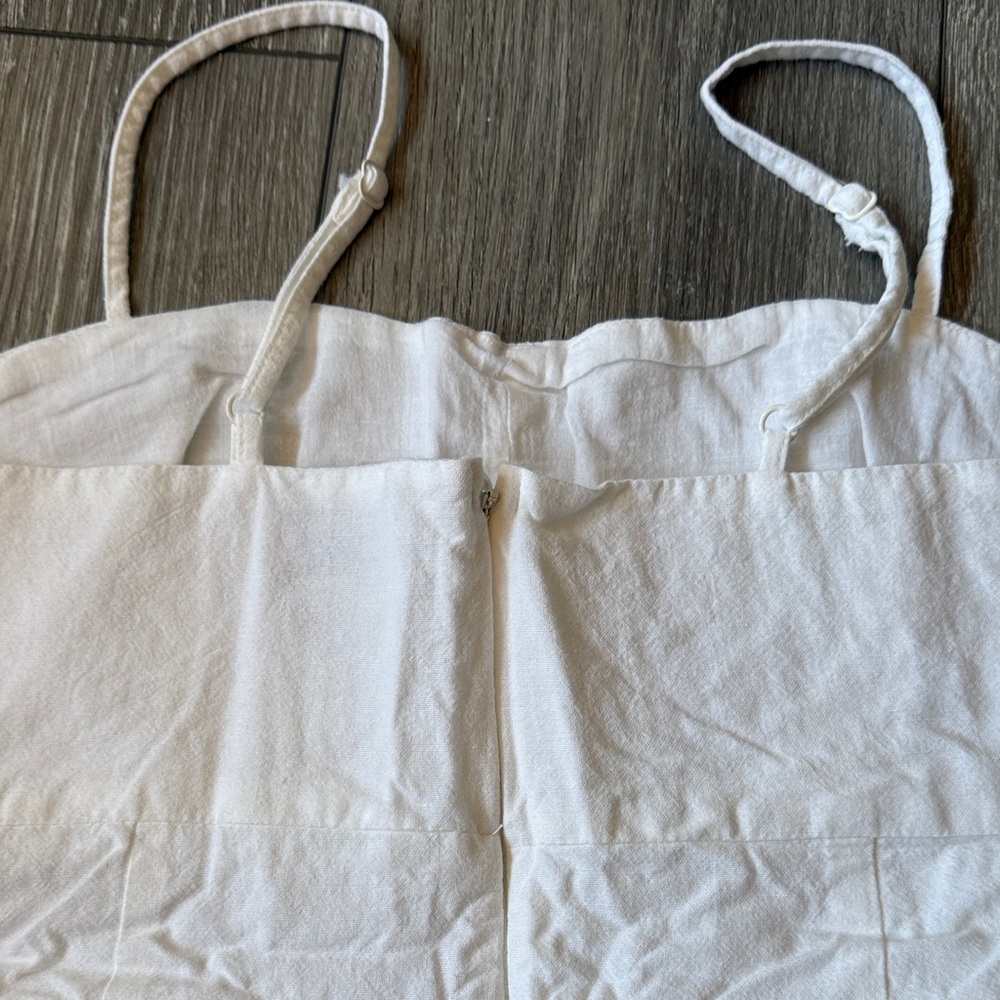 ASOS DESIGN Strappy Skort Romper in White - Picture 9 of 13